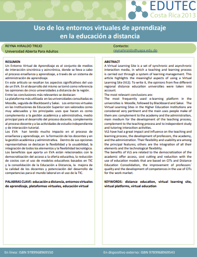 Uso de los entornos virtuales de aprendizaje en la educación a distancia