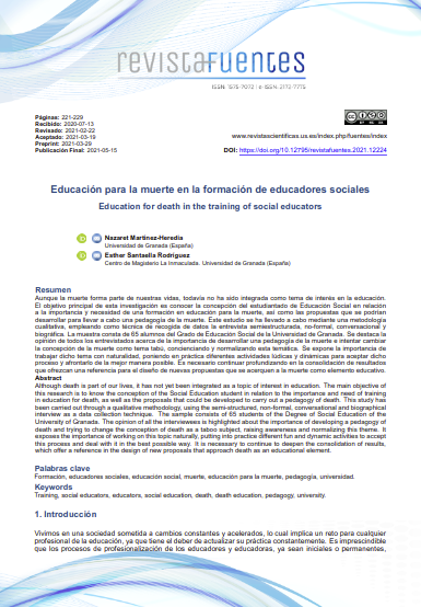 Educación para la muerte en la formación de educadores sociales