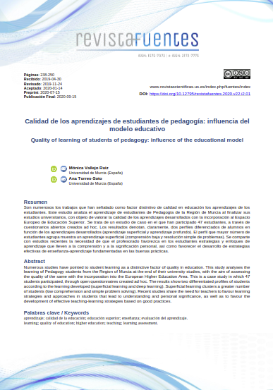 Calidad de los aprendizajes de estudiantes de pedagogía: influencia del modelo educativo