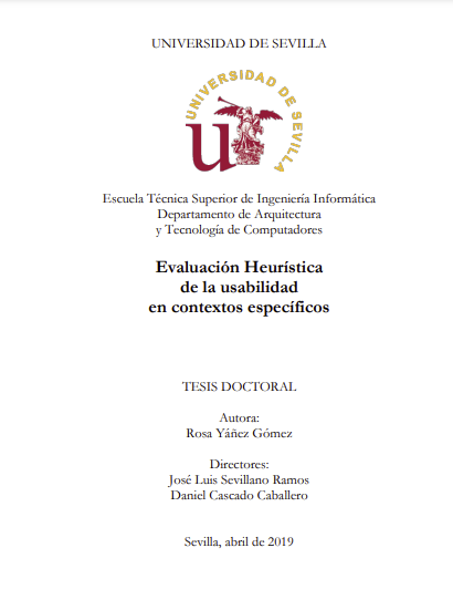 Evaluación heurística de la usabilidad en contextos específicos