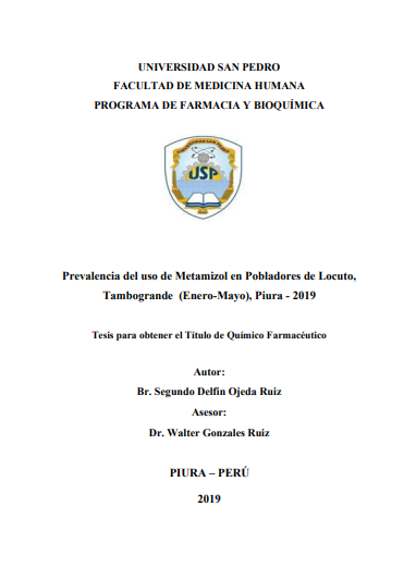 Prevalencia del uso de Metamizol en Pobladores de Locuto, Tambogrande (Enero-Mayo), Piura - 2019