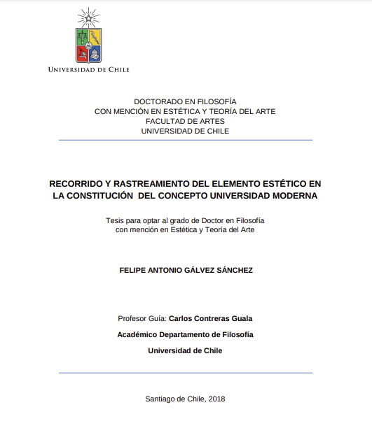 Recorrido y rastreamiento del elemento estético en la constitución del concepto universidad moderna