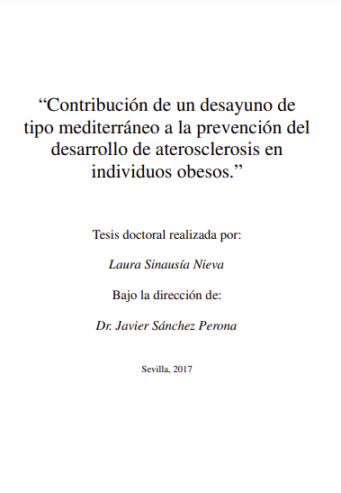 Contribución de un desayuno de tipo mediterráneo a la prevención del desarrollo de aterosclerosis en individuos obesos