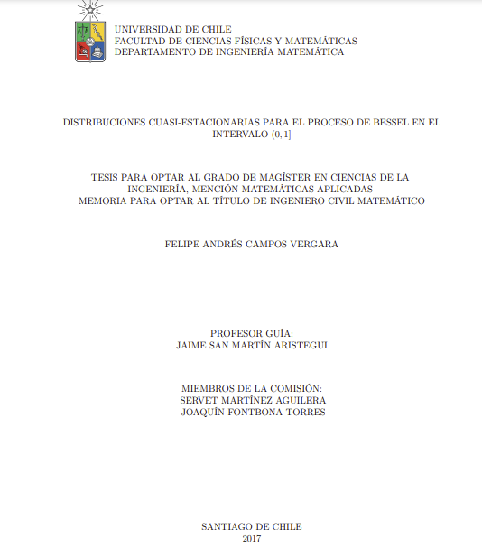 Distribuciones Cuasi-Estacionarias para el proceso de Bessei en el intervalo (0,1)