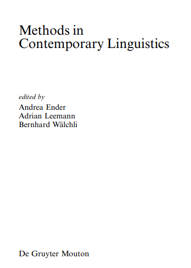 Methods in Contemporary Linguistics