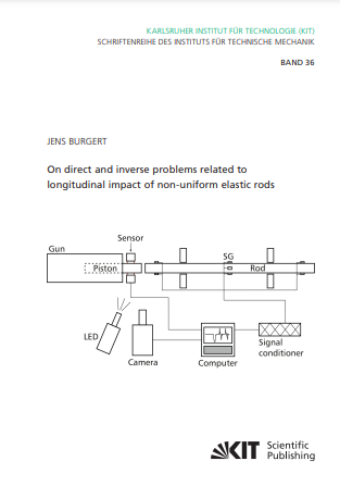 On direct and inverse problems related to longitudinal impact of non-uniform elastic rods