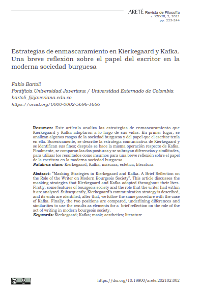 Estrategias de enmascaramiento en Kierkegaard y Kafka