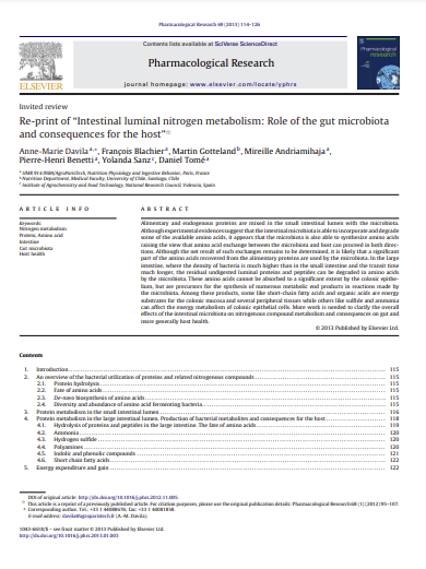 Re-print of &quot;Intestinal luminal nitrogen metabolism