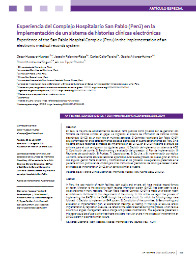 Experiencia en la implementación de un sistema de historias clínicas electrónicas