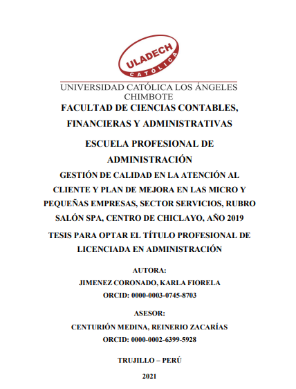 Gestión de calidad en la atención al cliente y plan de mejora en las micro y pequeñas empresas