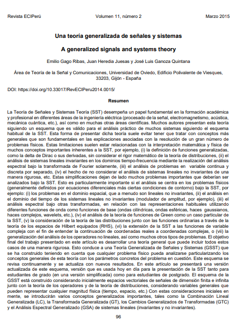 Una teoría generalizada de señales y sistemas