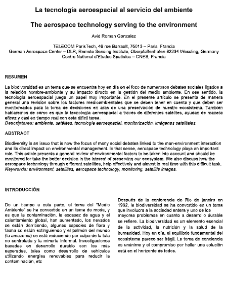 La tecnología aeroespacial al servicio del ambiente