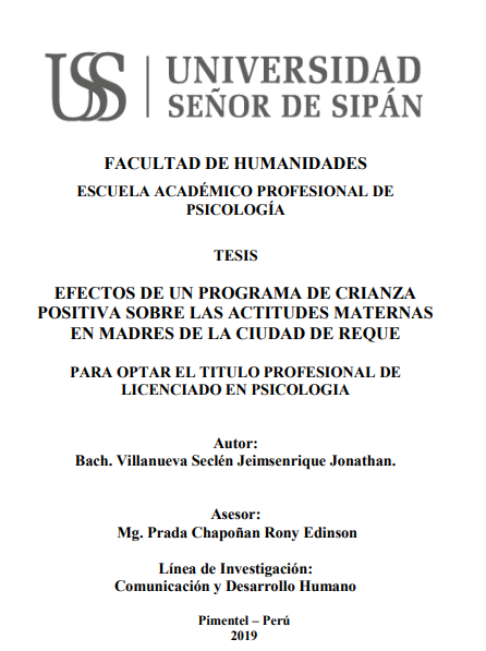 Efectos de un programa de crianza positiva sobre las actitudes maternas en madres de la ciudad de reque