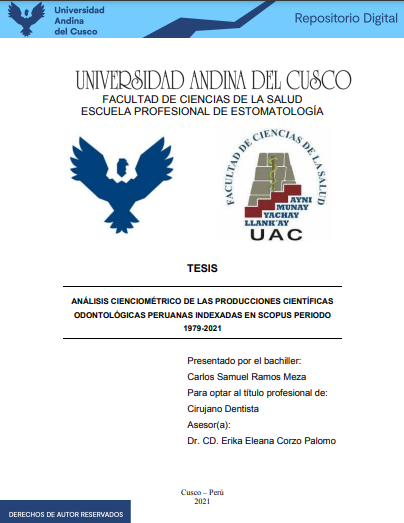 Análisis cienciométrico de las producciones científicas odontológicas peruanas indexadas en Scopus periodo 1979-2021