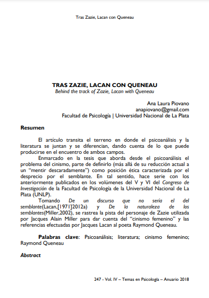 Tras Zazie, Lacan con Queneau