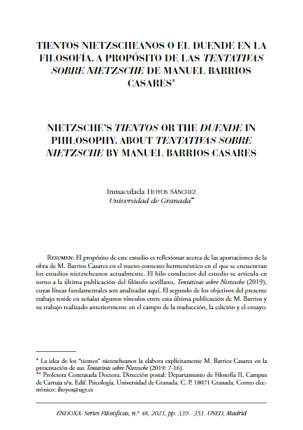 Tientos nietzscheanos o el duende en la filosofía