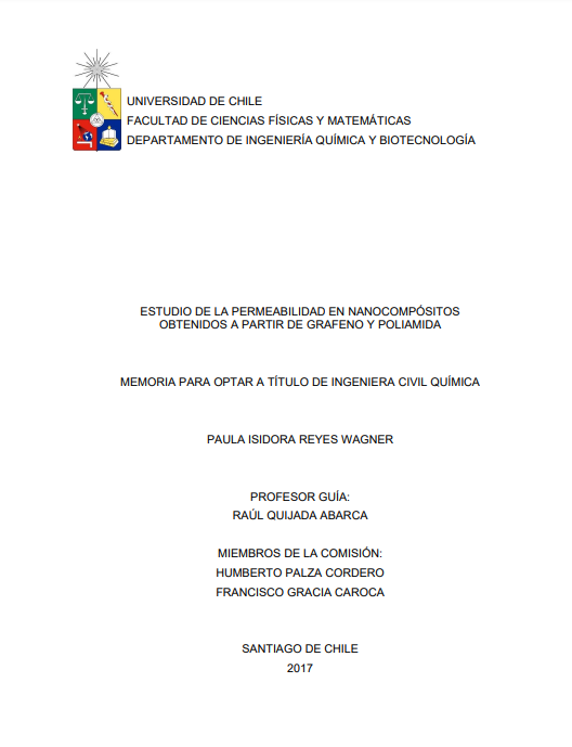 Estudio de la permeabilidad en nanocompósitos obtenidos a partir de grafeno y poliamida