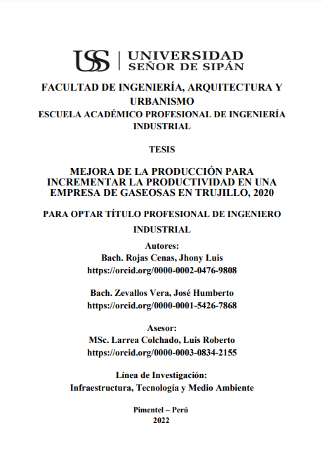 Mejora de la producción para incrementar la productividad en una empresa de gaseosas en Trujillo, 2020