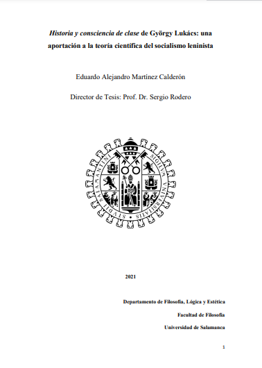 Historia y consciencia de clase de György Lukács