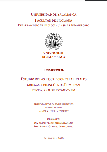 Estudio de las inscripciones parietales griegas y bilingües de Pompeya