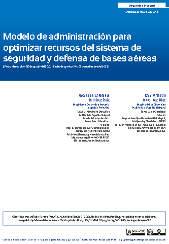 Modelo de administración para optimizar recursos del sistema de seguridad y defensa de bases aéreas