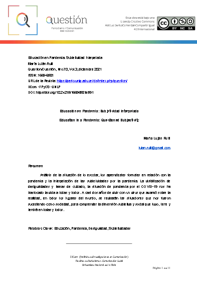 Educación en Pandemia