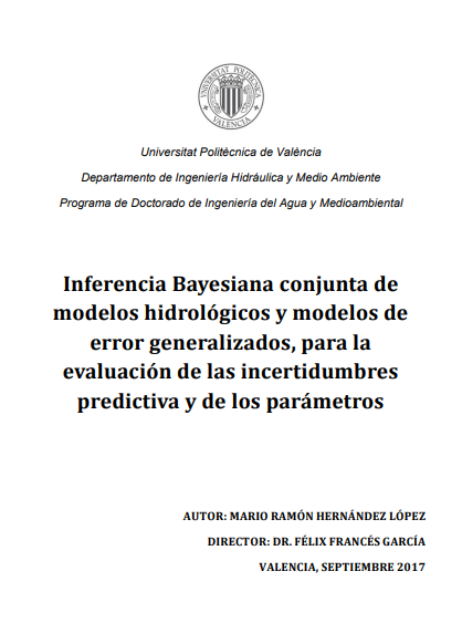 Inferencia Bayesiana conjunta de modelos hidrológicos y modelos de error generalizados, para la evaluación de las incertidumbres predictiva y de los parámetros