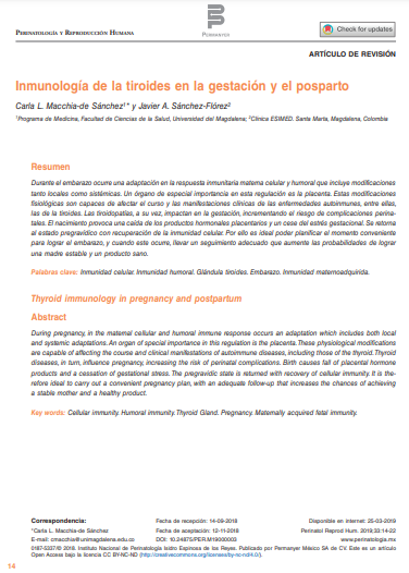 Inmunología de la tiroides en la gestación y el posparto