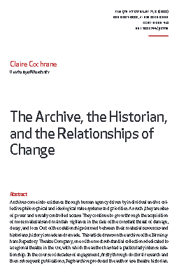 The Archive, the Historian, and the Relationships of Change