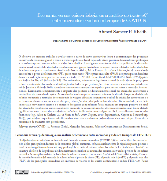 Economía versus epidemiología: un análisis del comercio entre mercados y vidas en tiempos de COVID-19