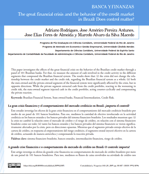 The great financial crisis and the behavior of the credit market in Brazil: Does control matter?
