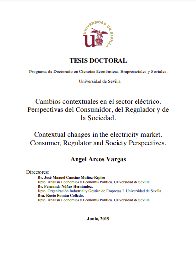 Cambios contextuales en el sector eléctrico. Perspectivas del Consumidor, del Regulador y de la Sociedad