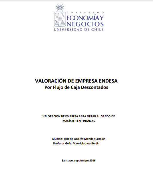 Valoración de empresa Endesa : por flujo de caja descontados