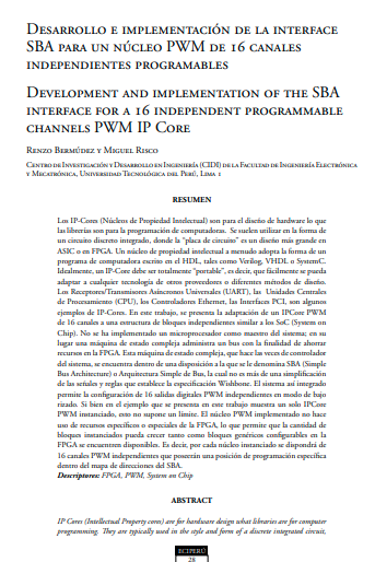 Desarrollo e implementación de la interface SBA para un núcleo pWM de 16 canales independientes programables