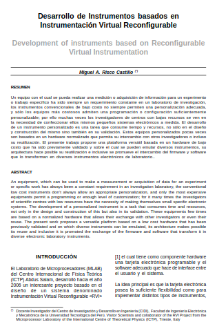 Desarrollo de Instrumentos basados en Instrumentación Virtual Reconfigurable