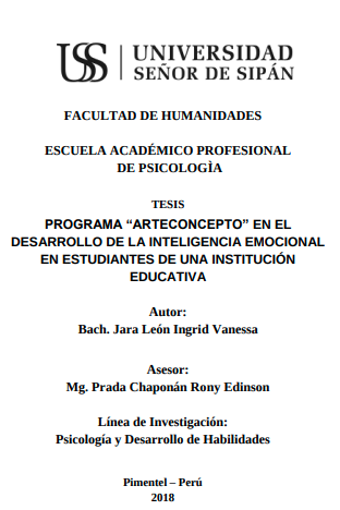 Programa Arteconcepto en el desarrollo de la inteligencia emocional en estudiantes de una institución educativa