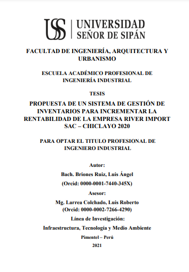 Propuesta de un sistema de gestión de inventarios para incrementar la rentabilidad