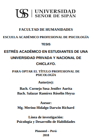 Estrés académico en estudiantes de una universidad privada y nacional de Chiclayo