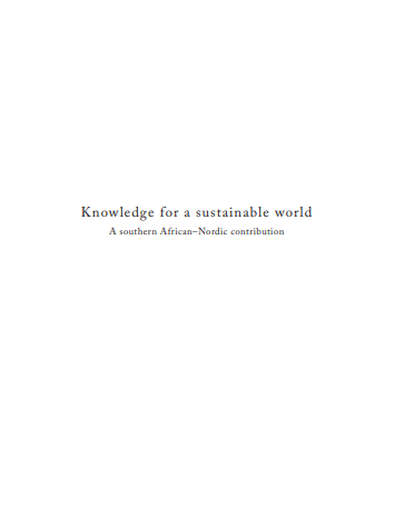 Knowledge for a Sustainable World