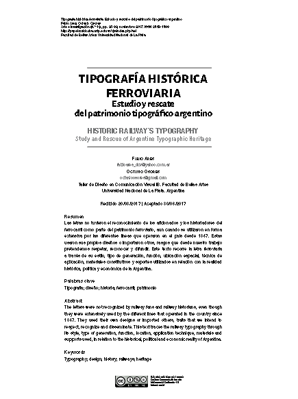 Tipografía histórica ferroviaria