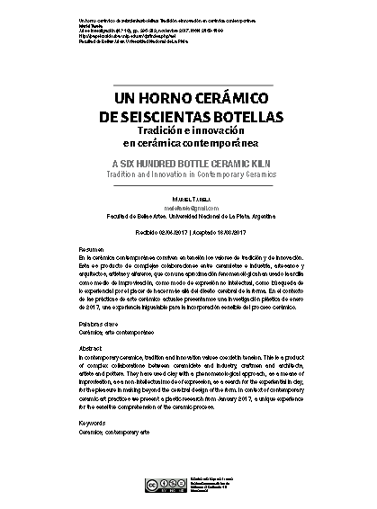 Un horno cerámico de seiscientas botellas