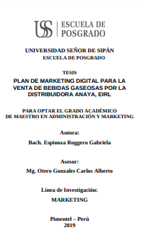Plan de marketing digital para la venta de bebidas gaseosas por la distribuidora Anaya, EIRL