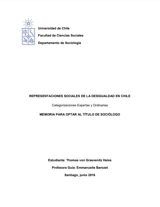 Representaciones sociales de la desigualdad en Chile. Categorizaciones Expertas y Ordinarias