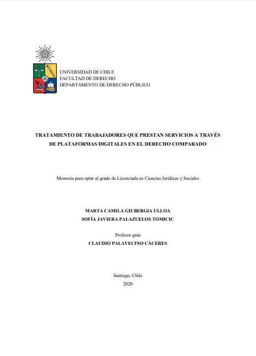 Tratamiento de trabajadores que prestan servicios a través de plataformas digitales en el Derecho Comparado