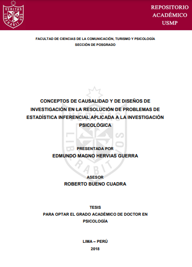 Conceptos de causalidad y de diseños de investigación en la resolución de problemas de estadística inferencial aplicada a la investigación psicológica