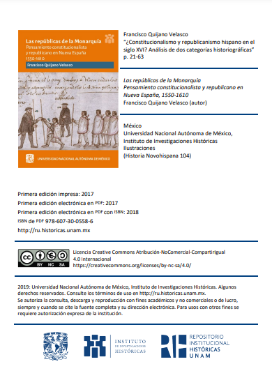 ¿Constitucionalismo y republicanismo hispano en el siglo XVI?: análisis de dos categorías historiográficas