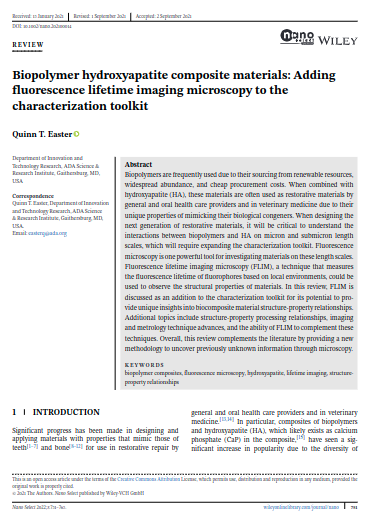 Biopolymer hydroxyapatite composite materials: Adding fluorescence lifetime imaging microscopy to the characterization toolkit