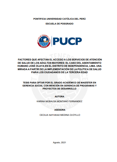 Factores que afectan el acceso a los servicios de atención de salud de los adultos mayores