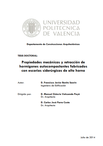 Propiedades mecánicas y retracción de hormigones autocompactantes fabricados con escorias siderúrgicas de alto horno