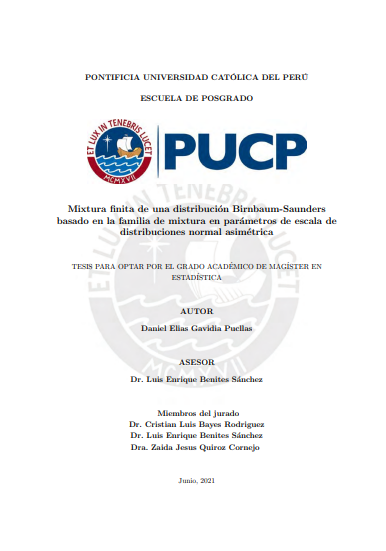 Mixtura finita de una distribución Birnbaum-Saunders basado en la familia de mixtura en parámetros de escala de distribuciones normal asimétrica